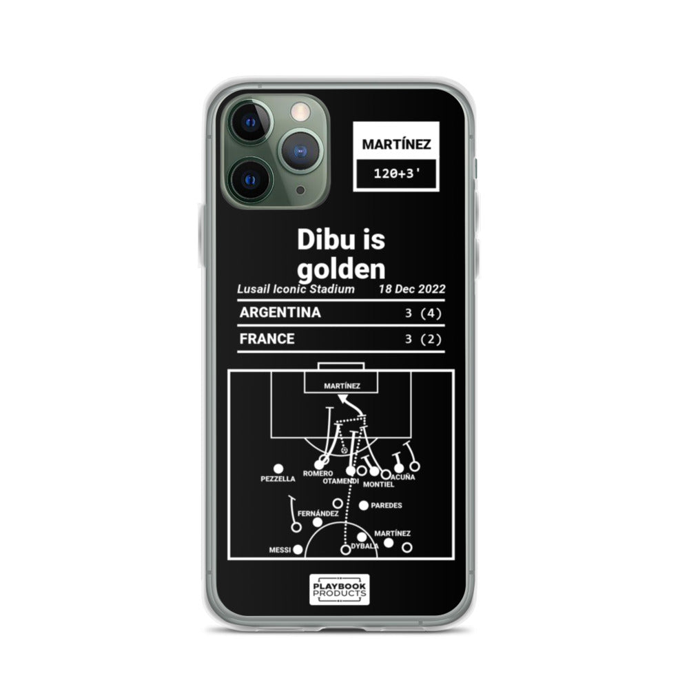 Argentina Greatest Goals iPhone Case: Dibu is golden (2022)