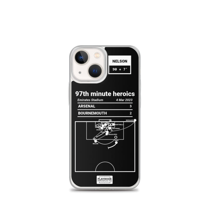 Arsenal Greatest Goals iPhone Case: 97th minute heroics (2023)