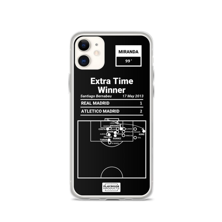 Atletico Madrid Greatest Goals iPhone Case: Extra Time Winner (2013)