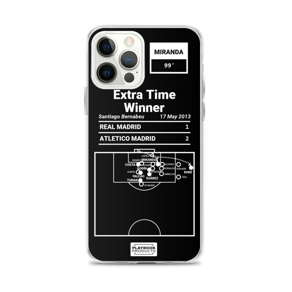 Atletico Madrid Greatest Goals iPhone Case: Extra Time Winner (2013)
