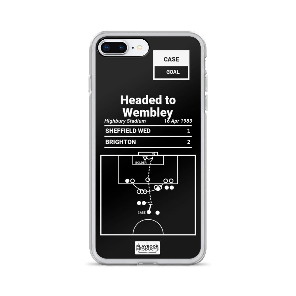 Brighton & Hove Albion Greatest Goals iPhone Case: Headed to Wembley (1983)