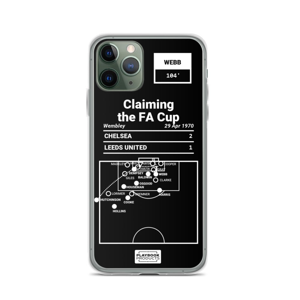 Chelsea Greatest Goals iPhone Case: Claiming the FA Cup (1970)