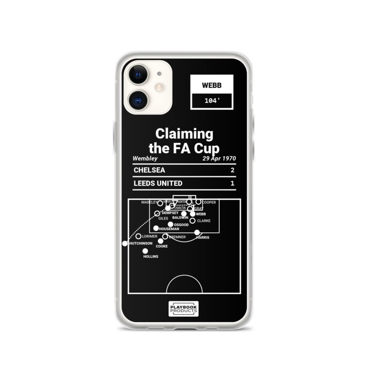 Chelsea Greatest Goals iPhone Case: Claiming the FA Cup (1970)