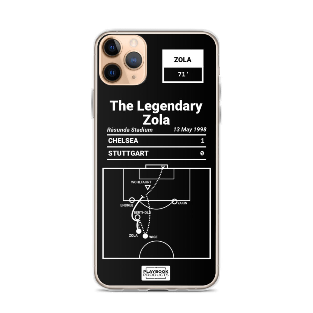 Chelsea Greatest Goals iPhone Case: The Legendary Zola (1998)