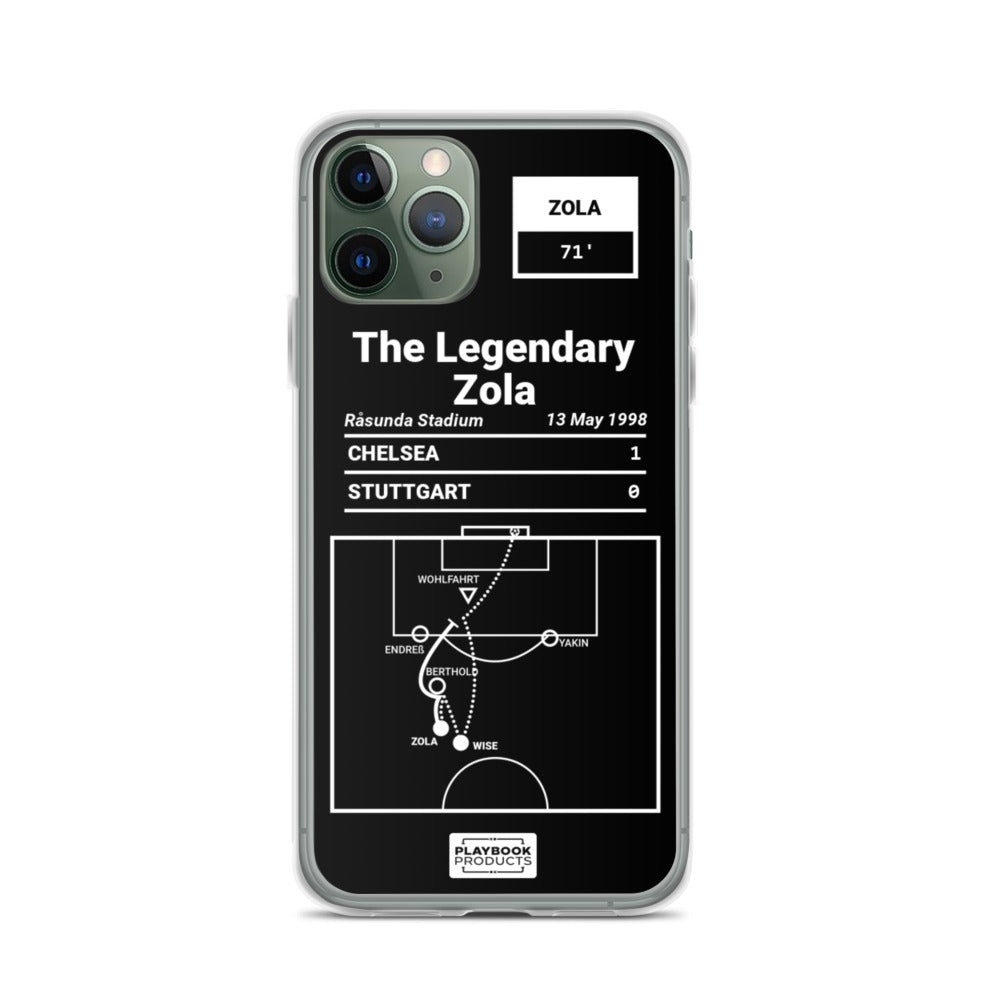 Chelsea Greatest Goals iPhone Case: The Legendary Zola (1998)