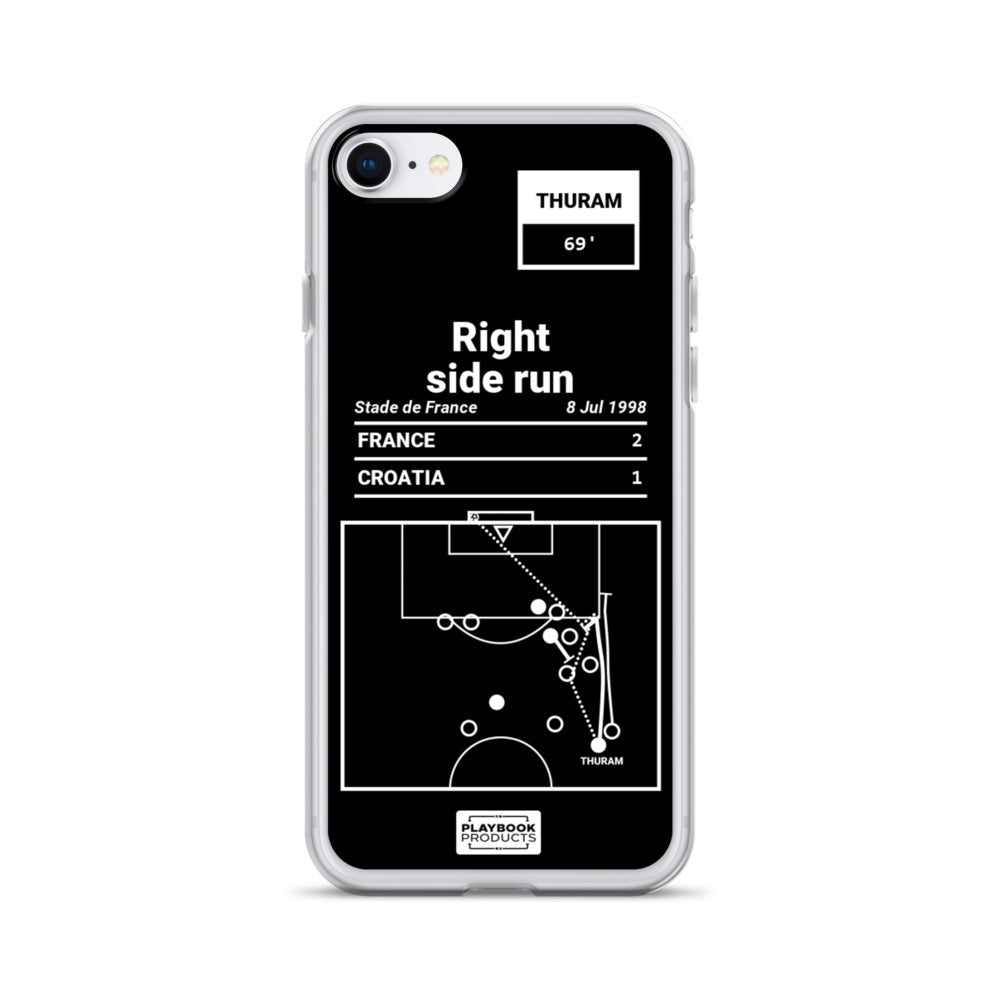France National Team Greatest Goals iPhone Case: Right side run (1998)