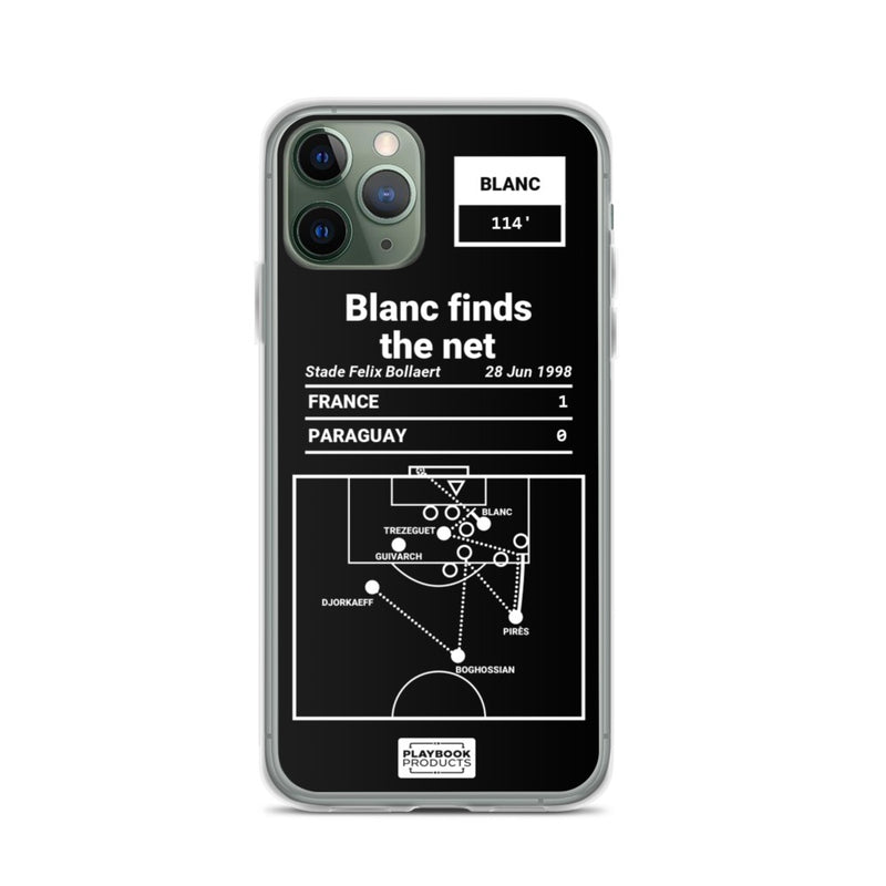 Greatest France Plays iPhone Case: Blanc finds the net (1998)