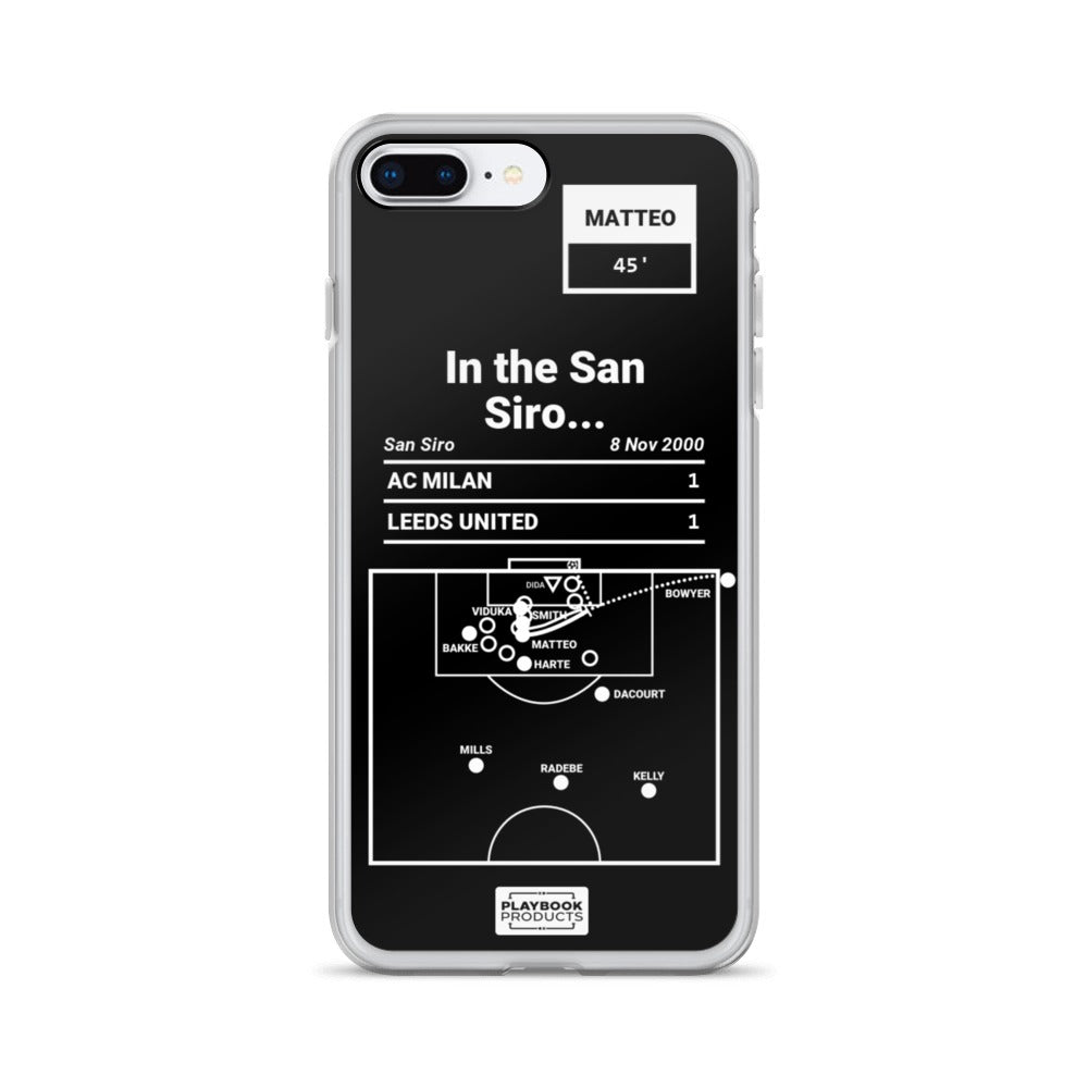 Leeds United Greatest Goals iPhone Case: In the San Siro... (2000)