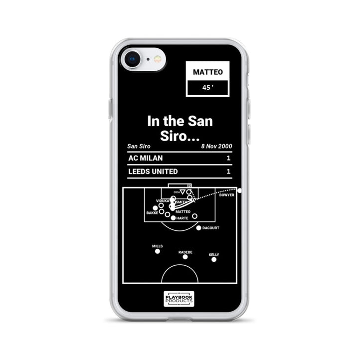 Leeds United Greatest Goals iPhone Case: In the San Siro... (2000)