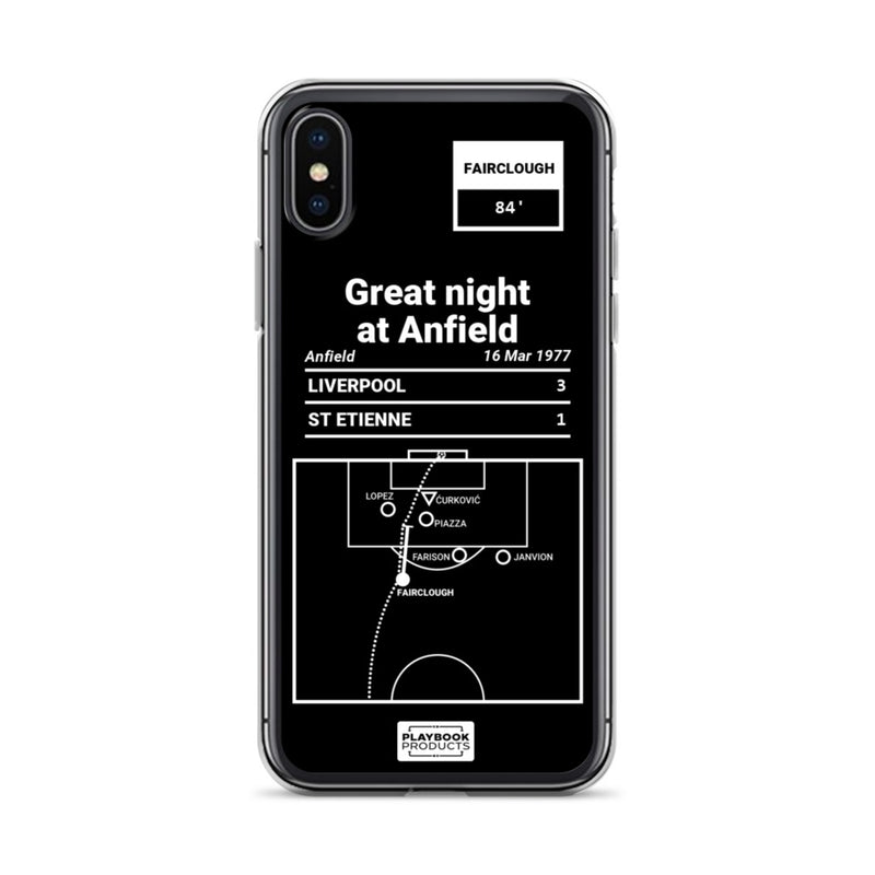 Greatest Liverpool Plays iPhone Case: Great night at Anfield (1977)
