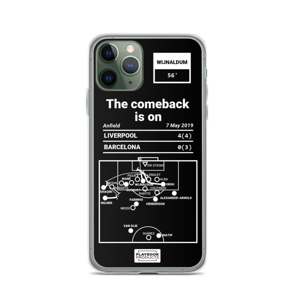 Liverpool Greatest Goals iPhone Case: The comeback is on (2019)