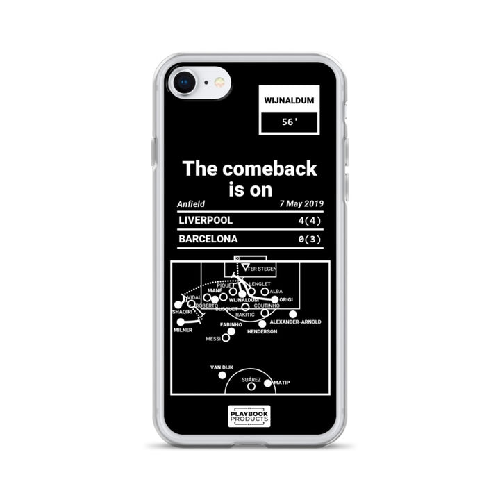 Liverpool Greatest Goals iPhone Case: The comeback is on (2019)