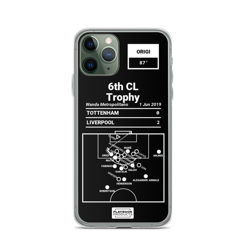 Greatest Liverpool Plays iPhone Case: 6th CL Trophy (2019)