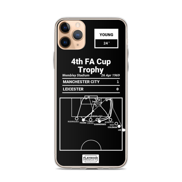 Manchester City Greatest Goals iPhone Case: 4th FA Cup Trophy (1969)