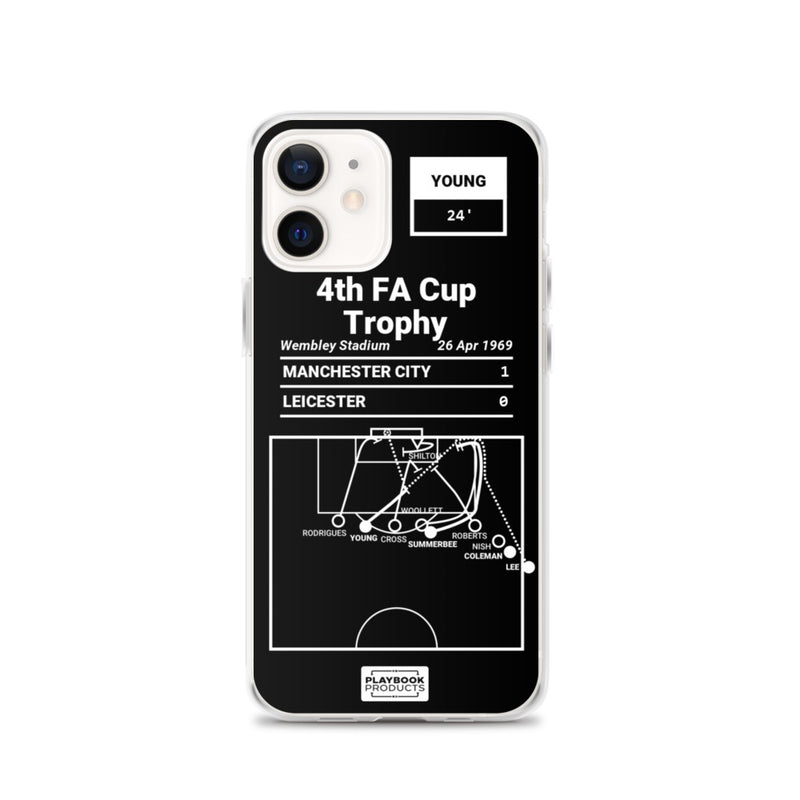 Greatest Manchester City Plays iPhone Case: 4th FA Cup Trophy (1969)