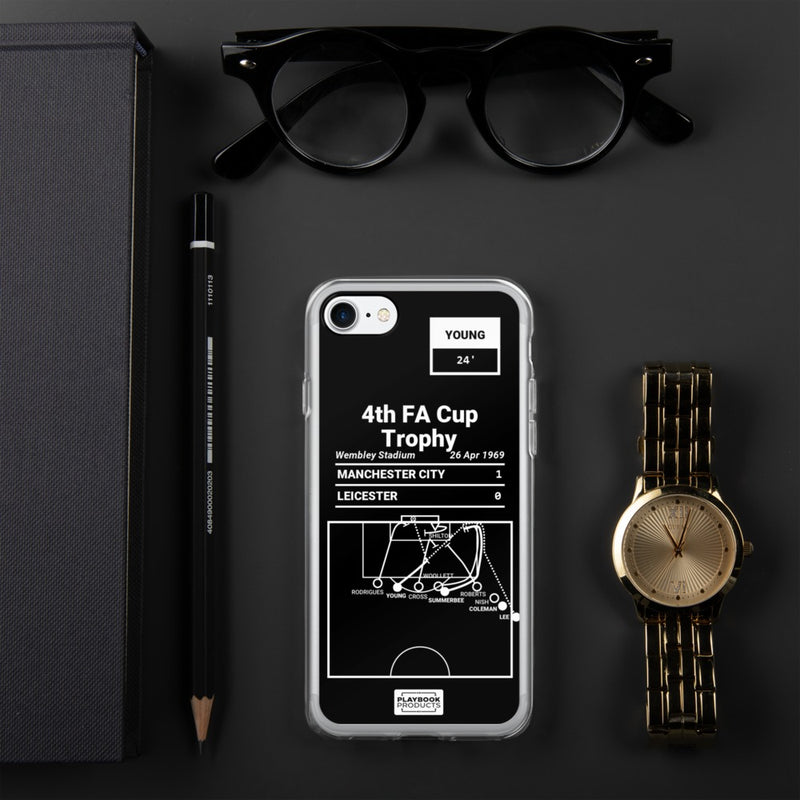 Greatest Manchester City Plays iPhone Case: 4th FA Cup Trophy (1969)