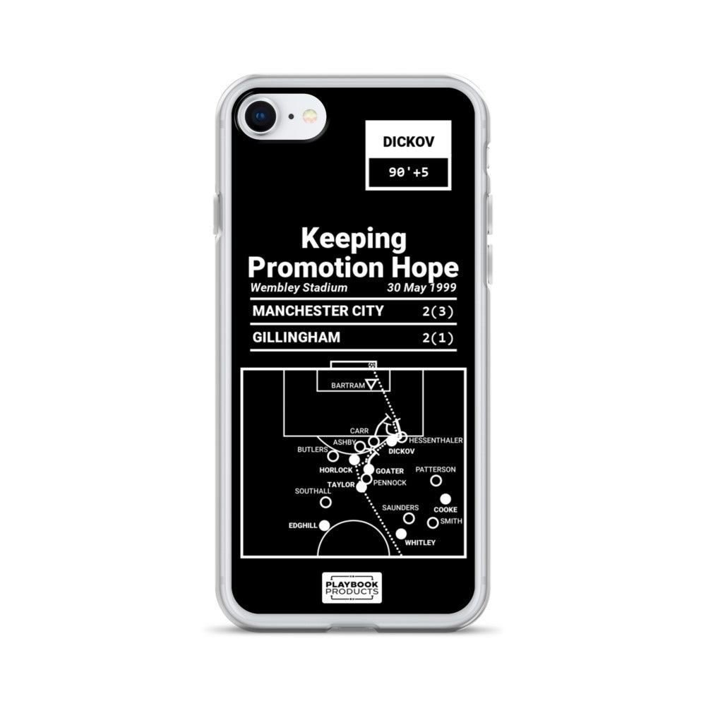 Manchester City Greatest Goals iPhone Case: Keeping Promotion Hope (1999)