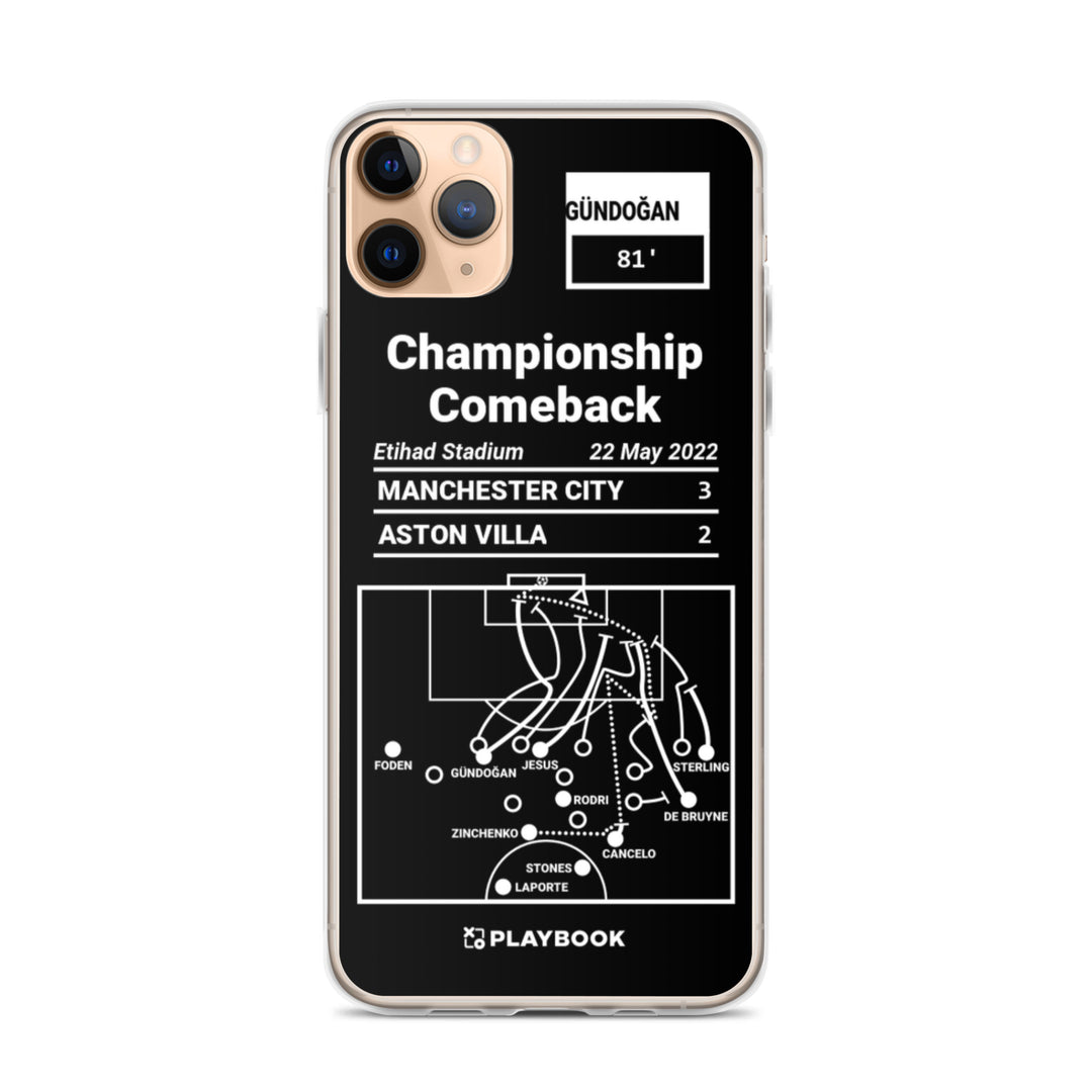 Manchester City Greatest Goals iPhone Case: Championship Comeback (2022)
