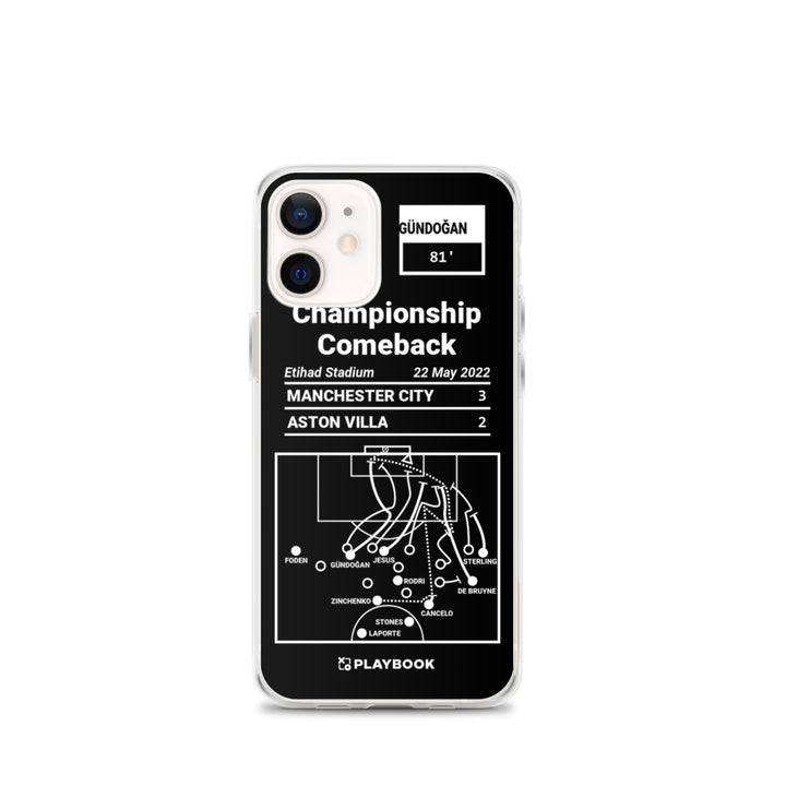 Manchester City Greatest Goals iPhone Case: Championship Comeback (2022)