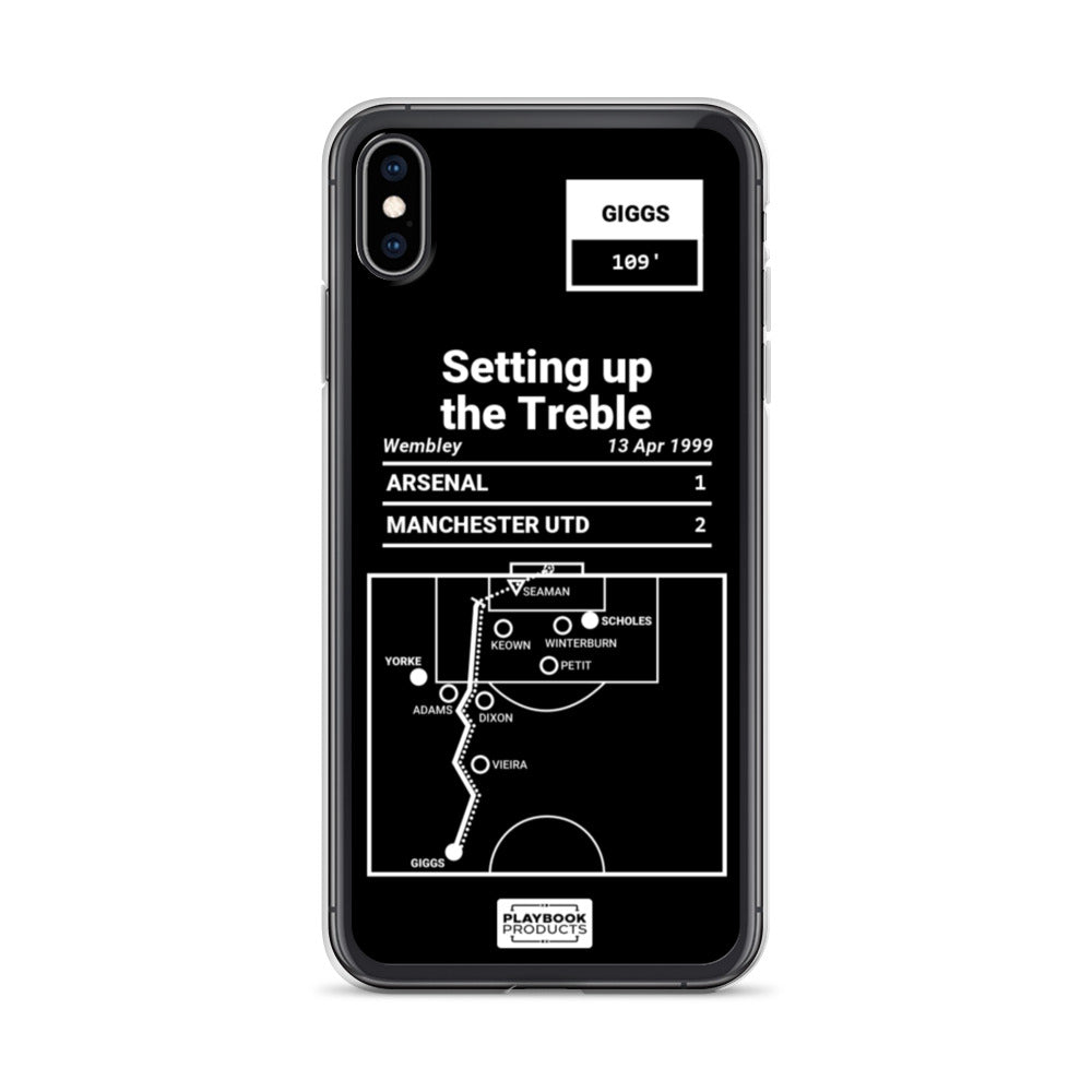 Manchester United Greatest Goals iPhone Case: Setting up the Treble (1999)