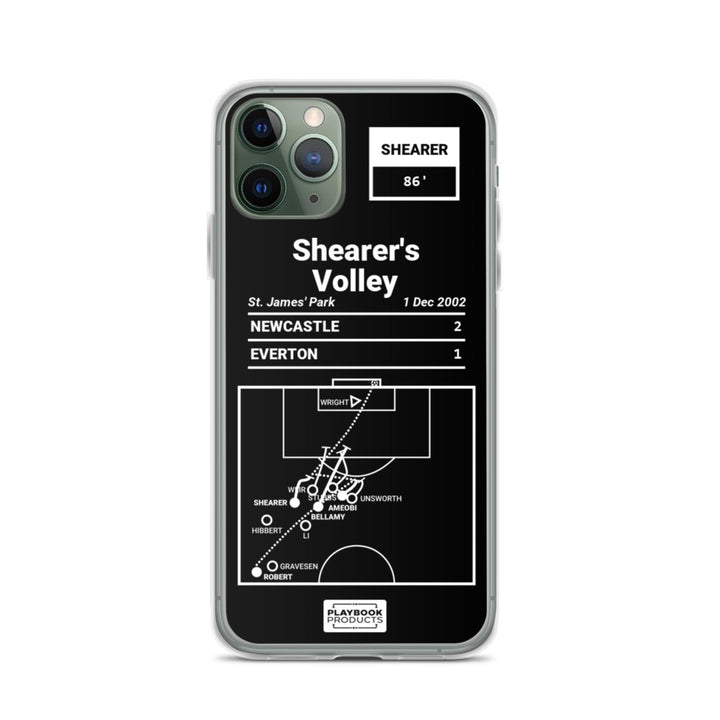 Newcastle Greatest Goals iPhone Case: Shearer's Volley (2002)