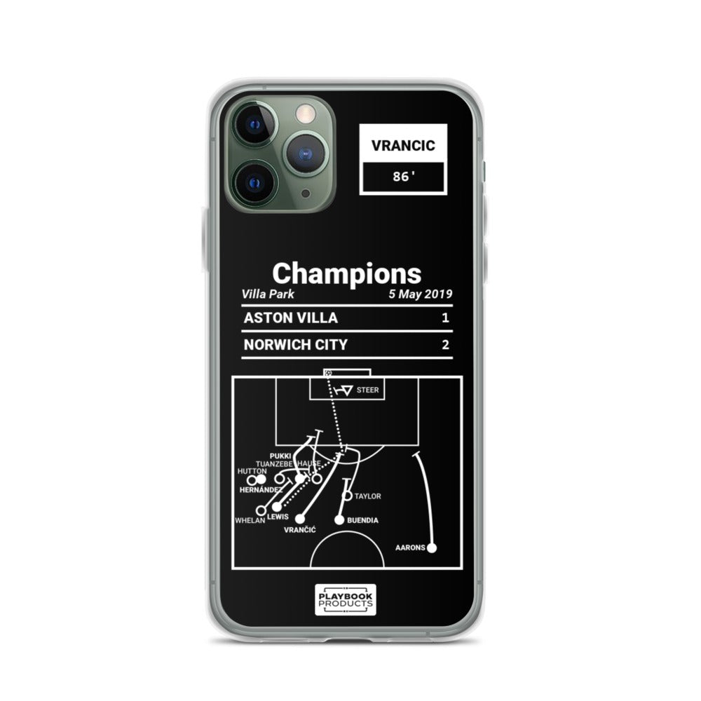 Norwich City Greatest Goals iPhone Case: Champions (2019)