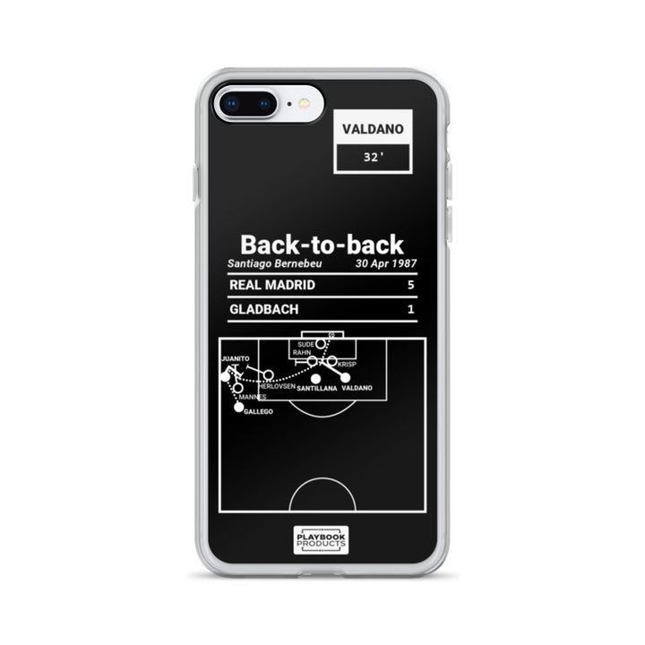 Real Madrid Greatest Goals iPhone Case: Back-to-back (1987)