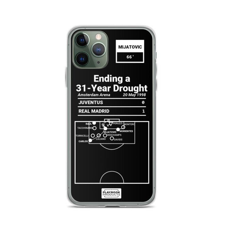 Real Madrid Greatest Goals iPhone Case: Ending a 31-Year Drought (1998)