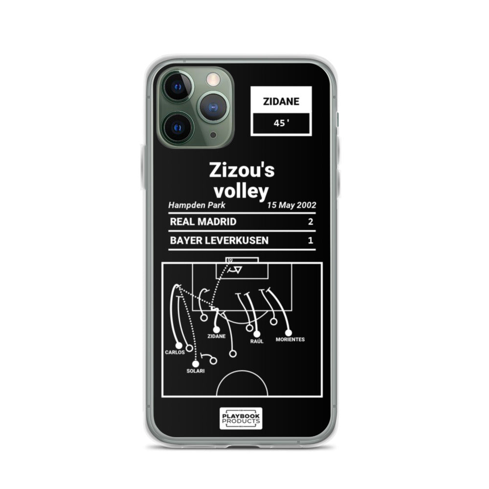 Real Madrid Greatest Goals iPhone Case: Zizou's volley (2002)