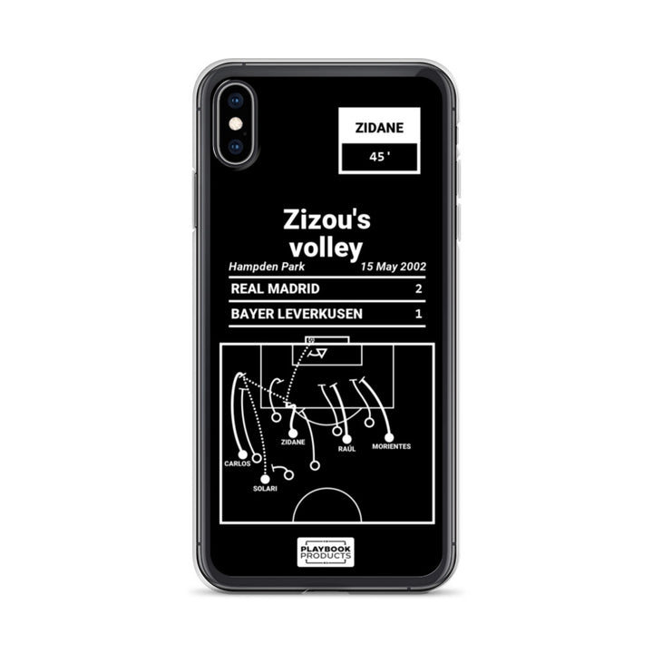 Real Madrid Greatest Goals iPhone Case: Zizou's volley (2002)