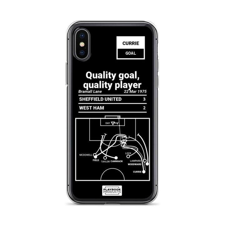 Sheffield United Greatest Goals iPhone Case: Quality goal, quality player (1975)