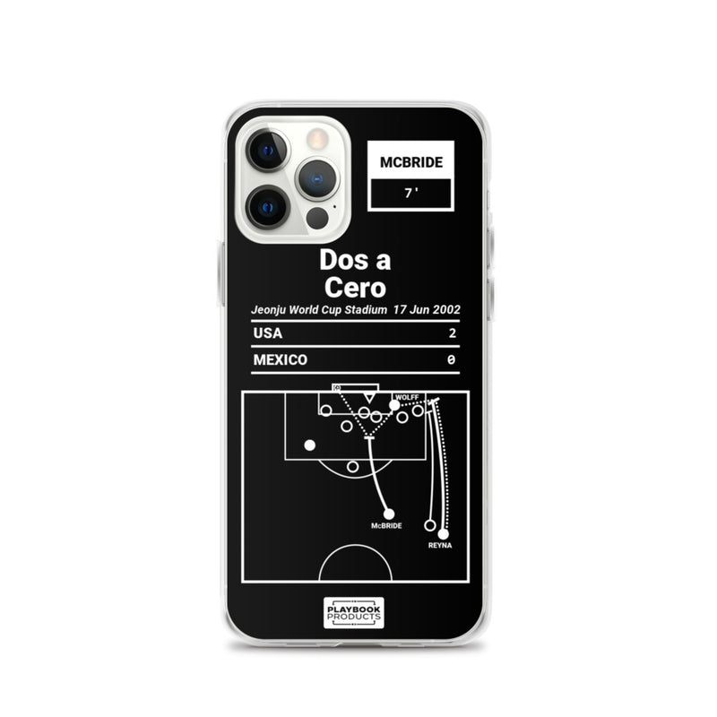 Greatest USMNT Plays iPhone Case: Dos a Cero (2002)