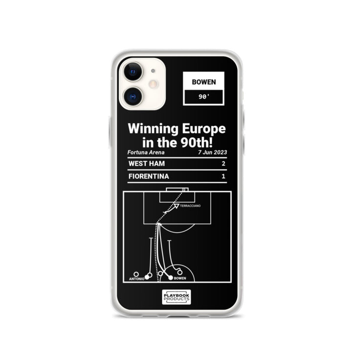 West Ham United Greatest Goals iPhone Case: Winning Europe in the 90th! (2023)