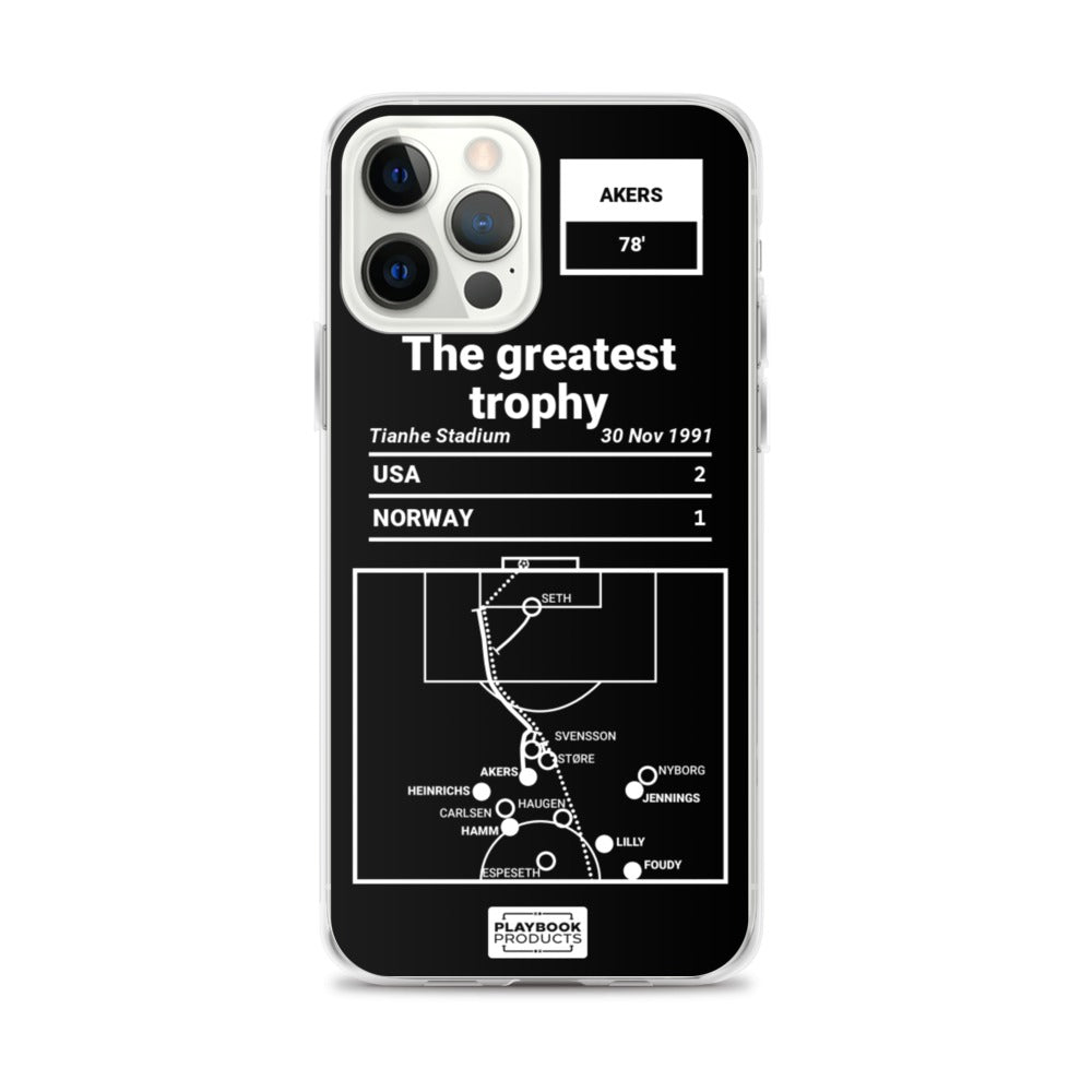 USWNT Greatest Goals iPhone Case: The greatest trophy (1991)
