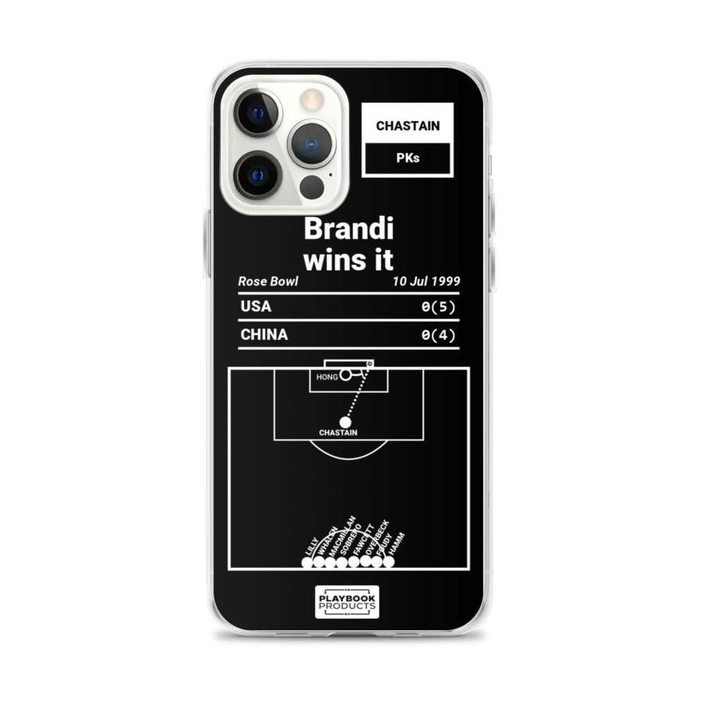 USWNT Greatest Goals iPhone Case: Brandi wins it (1999)