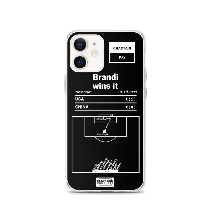 USWNT Greatest Goals iPhone Case: Brandi wins it (1999)