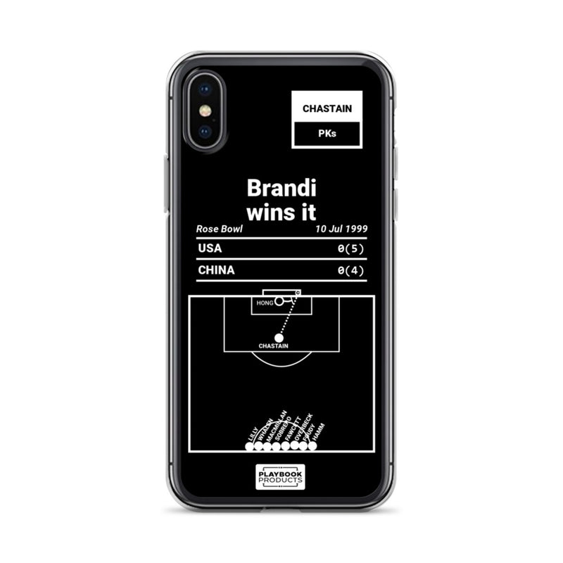 Greatest USWNT Plays iPhone Case: Brandi wins it (1999)