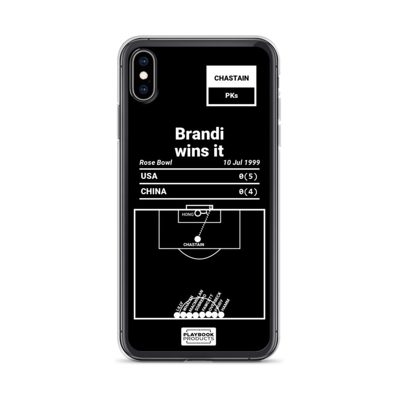 Greatest USWNT Plays iPhone Case: Brandi wins it (1999)