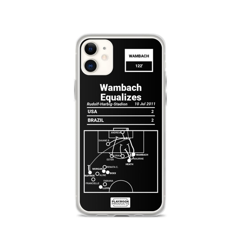 Greatest USWNT Plays iPhone Case: Wambach Equalizes (2011)