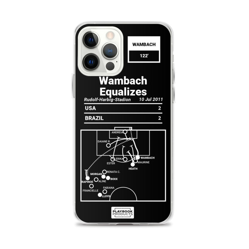 Greatest USWNT Plays iPhone Case: Wambach Equalizes (2011)