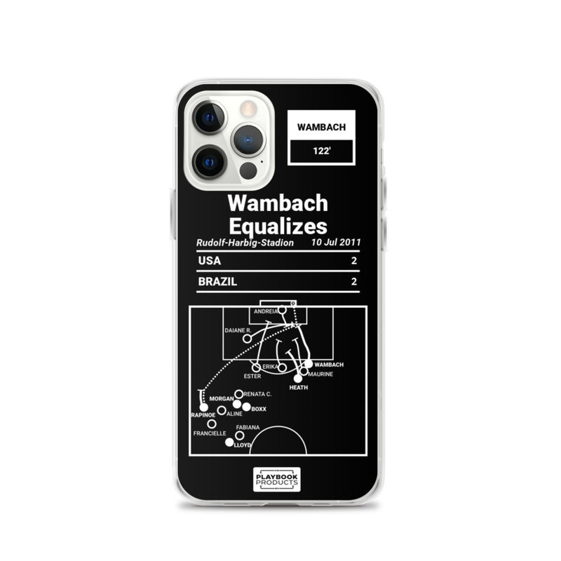 Greatest USWNT Plays iPhone Case: Wambach Equalizes (2011)