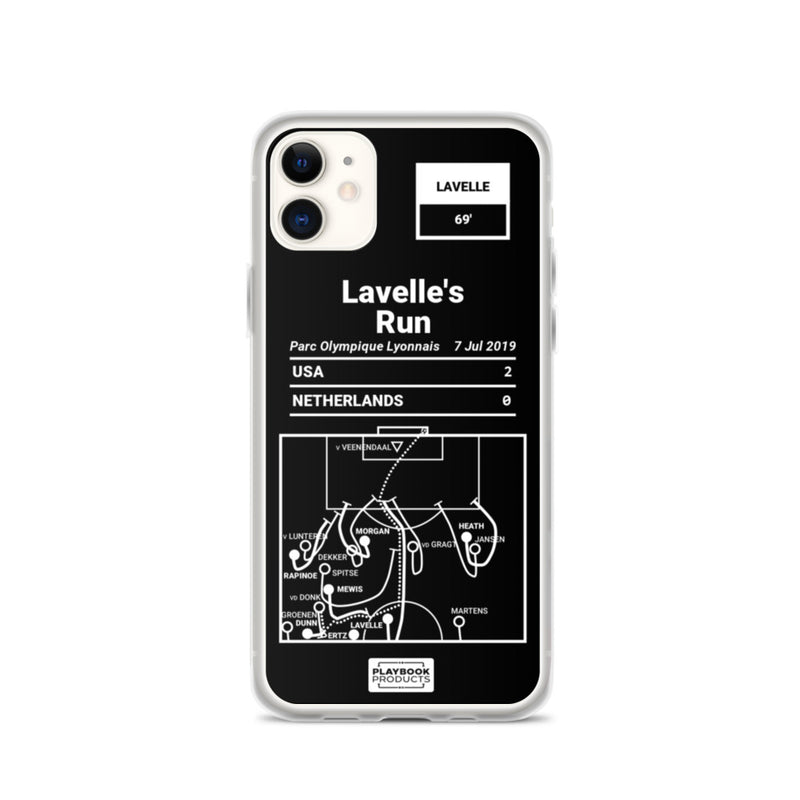Greatest USWNT Plays iPhone Case: Lavelle&
