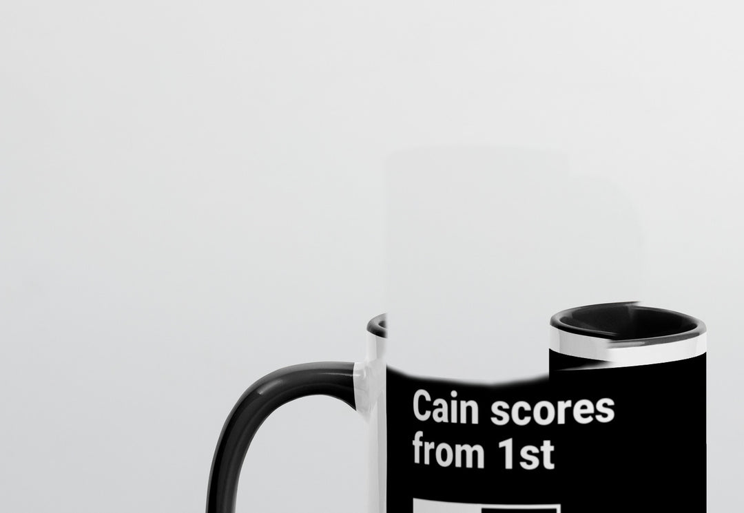 Kansas City Royals Greatest Plays Mug: Cain scores from 1st (2015)