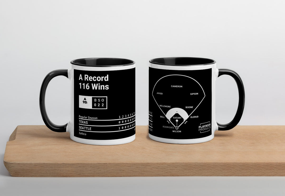 Seattle Mariners Greatest Plays Mug: A Record 116 Wins (2001)