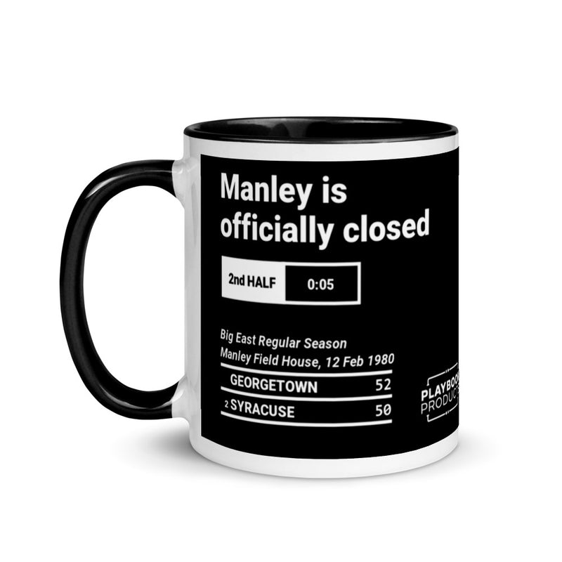 Greatest Georgetown Basketball Plays Mug: Manley is officially closed (1980)