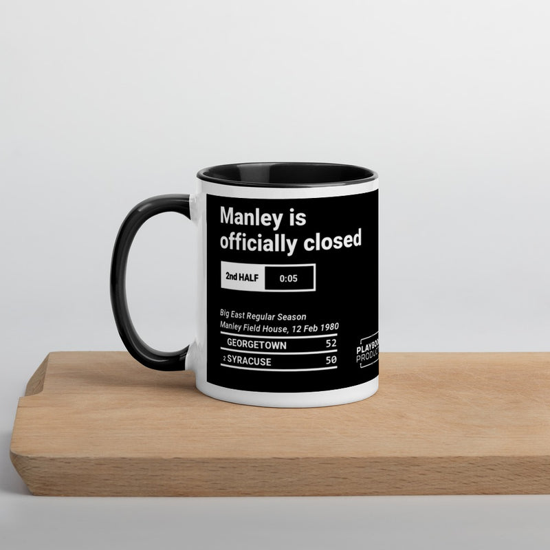 Greatest Georgetown Basketball Plays Mug: Manley is officially closed (1980)