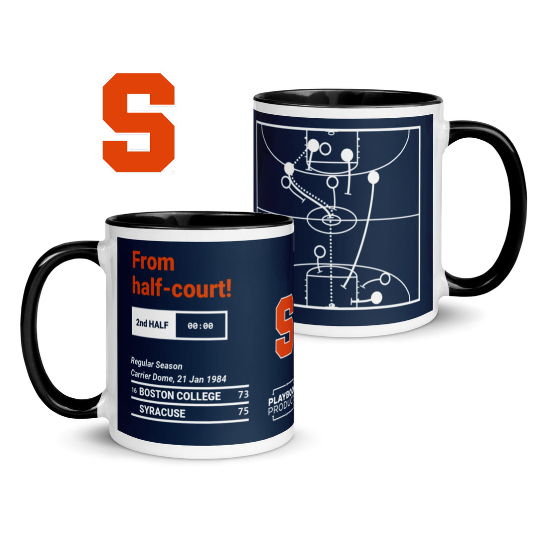 Syracuse Basketball Greatest Plays Mug: From half-court! (1984)