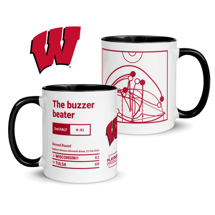 Wisconsin Basketball Greatest Plays Mug: The buzzer beater (2003)