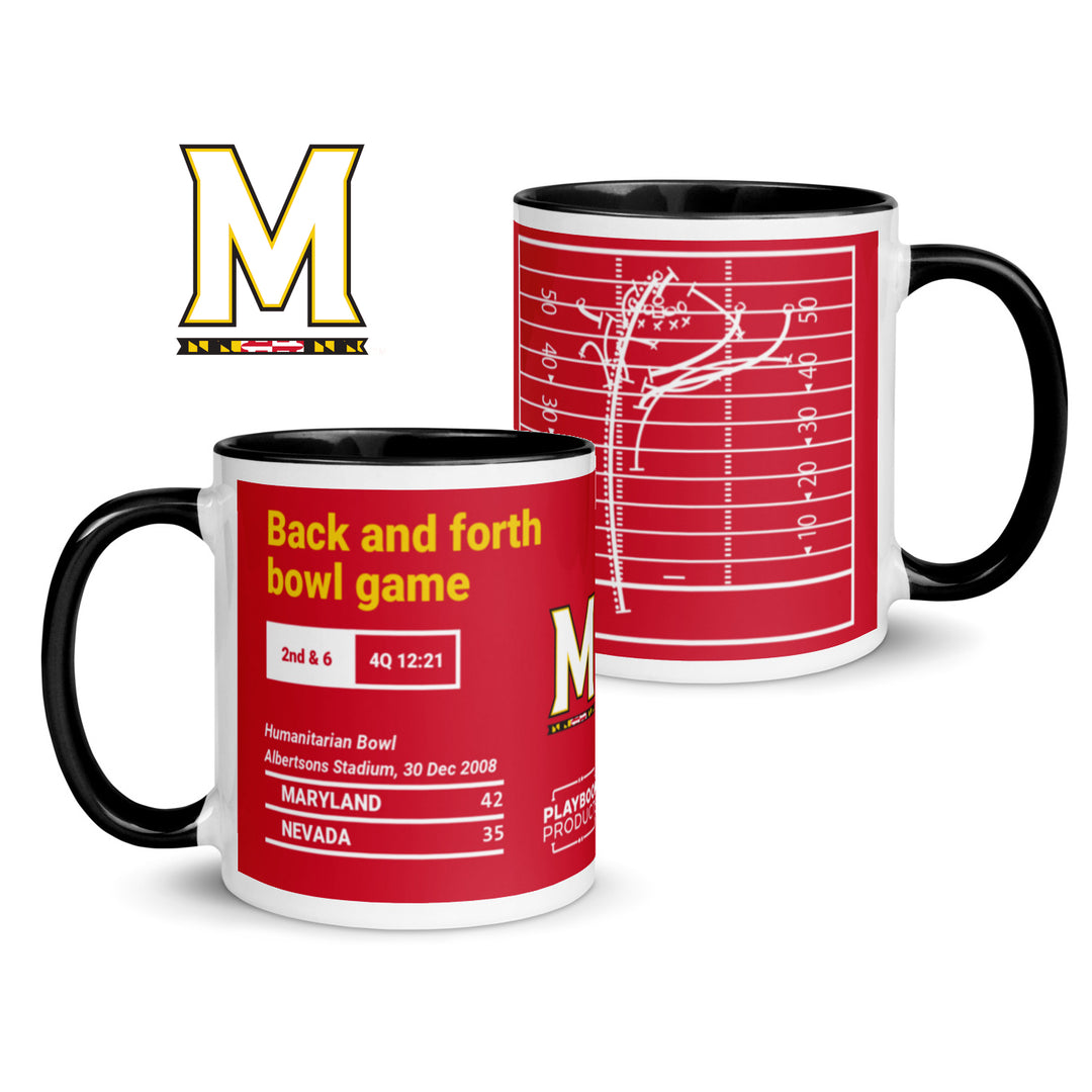 Maryland Football Greatest Plays Mug: Back and forth bowl game (2008)