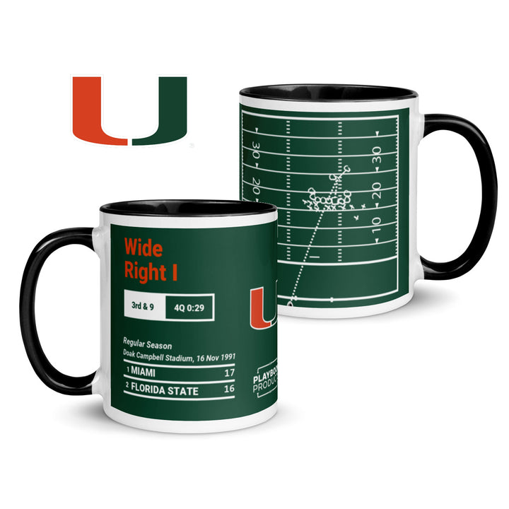 Miami Football Greatest Plays Mug: Wide Right I (1991)